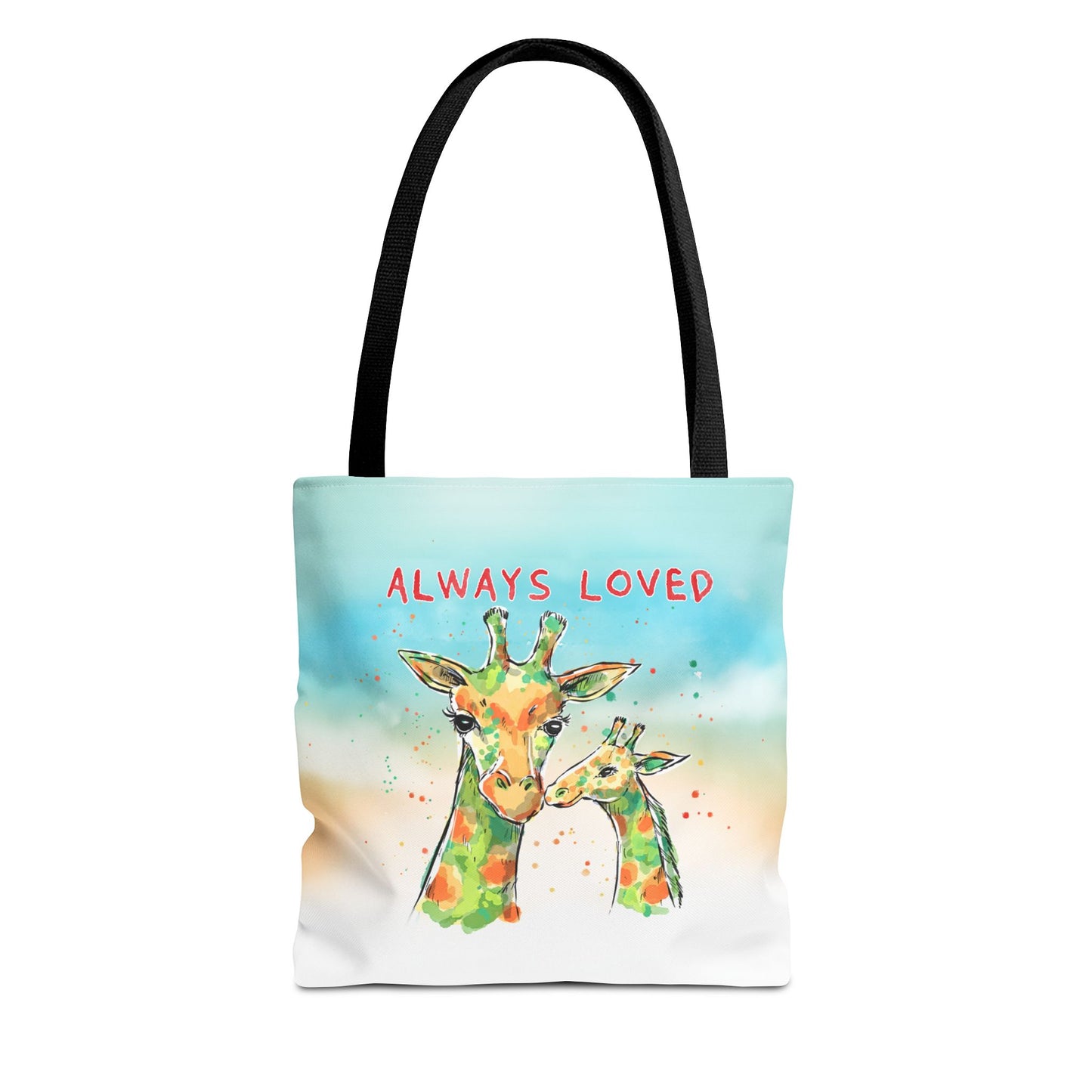 Always Loved Giraffe Colorful Tote Bag