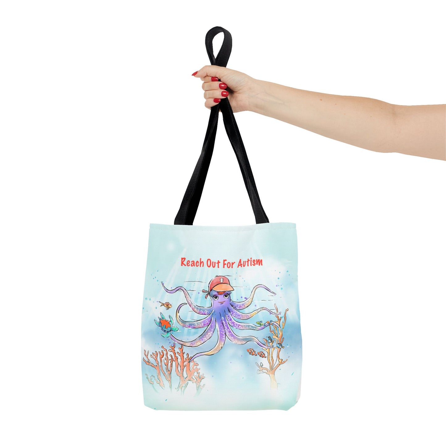 Reach Out For Autism Tote, Octopus Empowerment Tote, Sweet Shopping Tote, Library Books Tote Inspirational Tote Bag