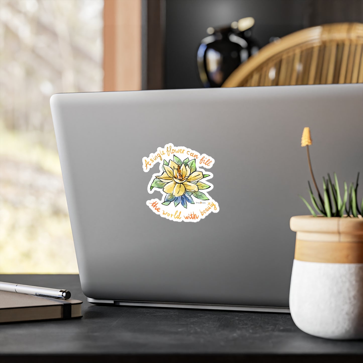 A SINGLE FLOWER CAN FILL THE WORLD WITH BEAUTY - DECAL