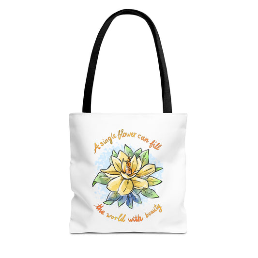 Tote bag with Flower illustration hand drawn