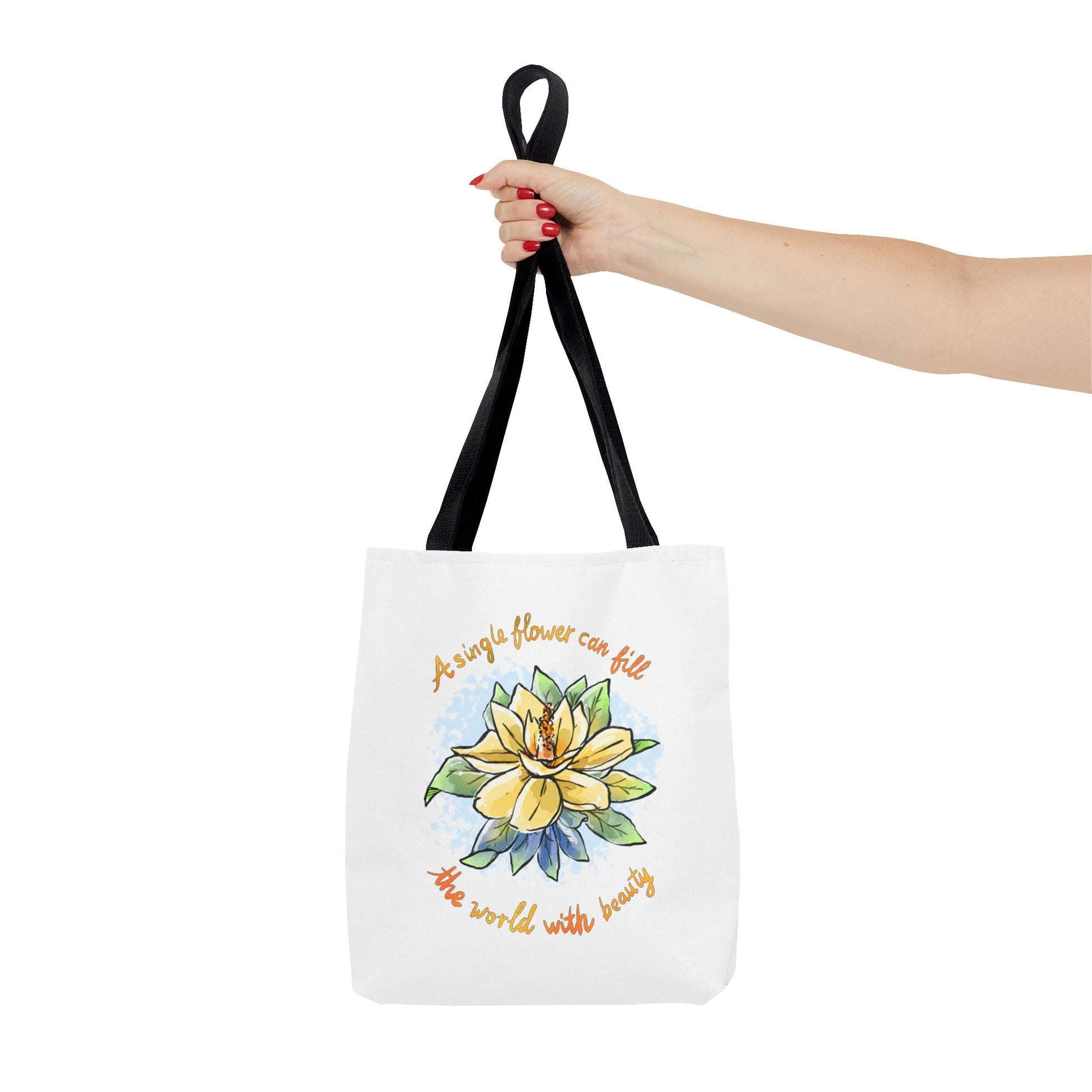 Tote bag with Flower illustration hand drawn